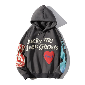 Lucky Me, I See Ghosts Hoodie